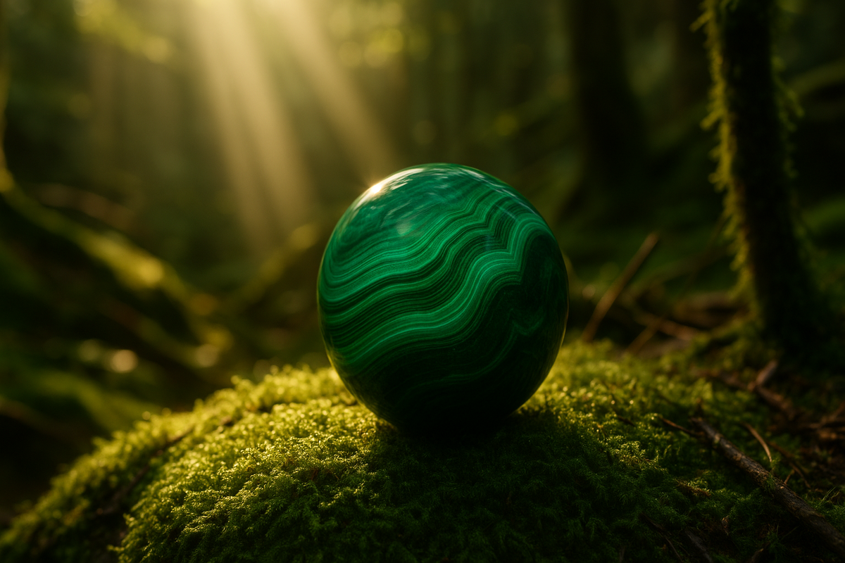 Шар из малахита