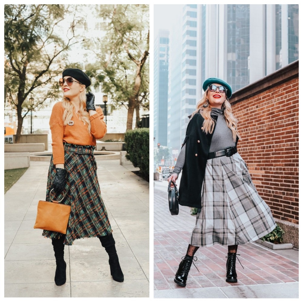 Юбка в клетку