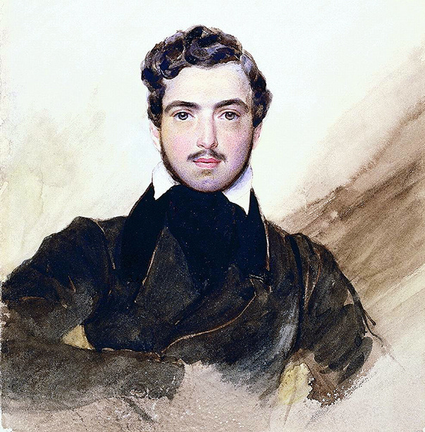 (князь Григорий Григорьевич Гагарин (в будущем вице-президент Императорской Академии художеств. Автопортрет. 1840)