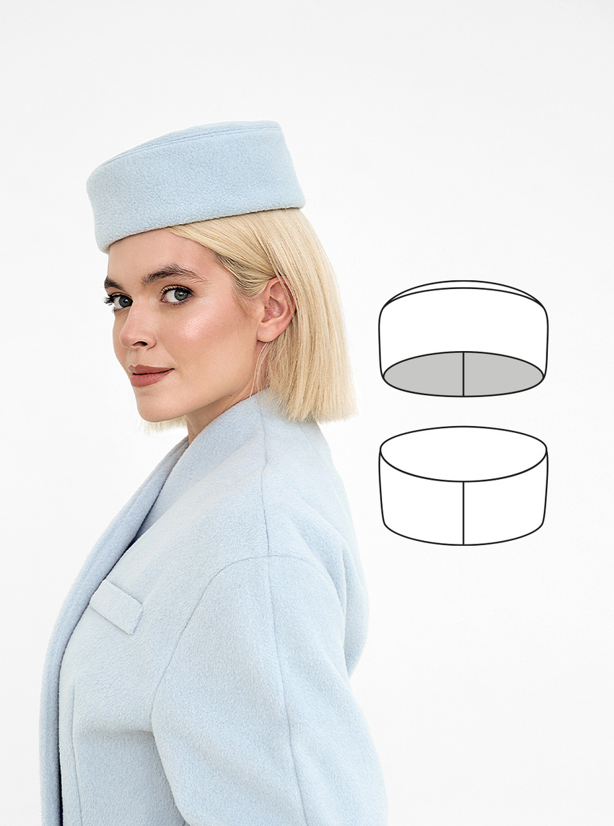 Выкройка шляпки-таблетки Джина с сайта vselekala.com