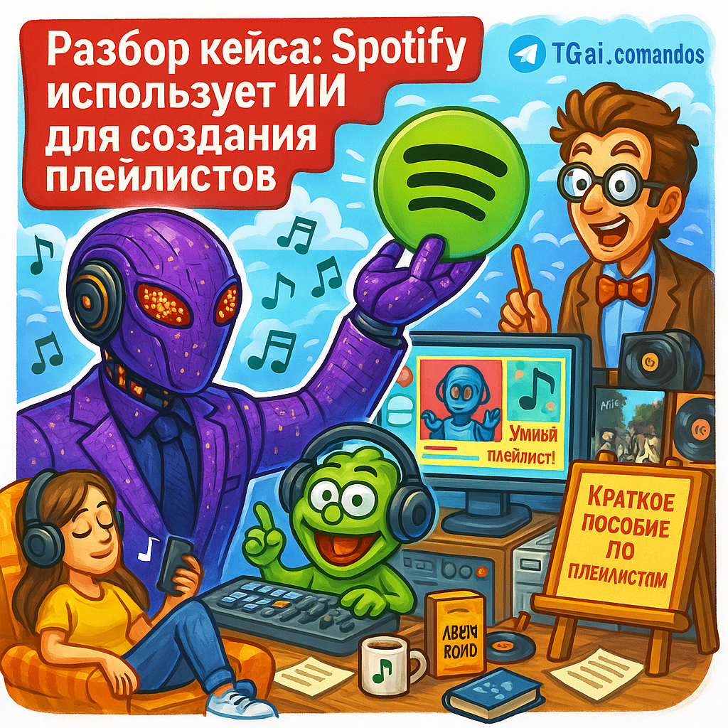    Разбор кейса: Как Spotify генерирует идеальные плейлисты и зарабатывает миллиарды с помощью ИИ Дмитрий Попов | Comandos.ai