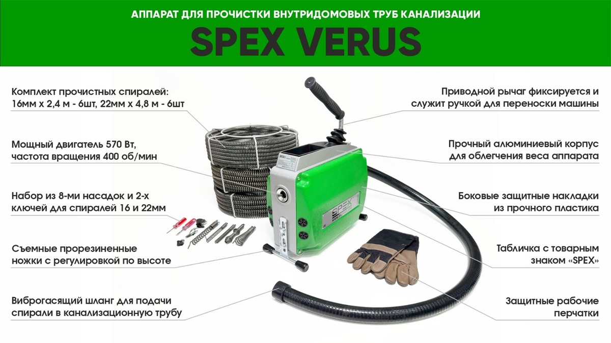 Прочистной аппарат SPEX VERUS 