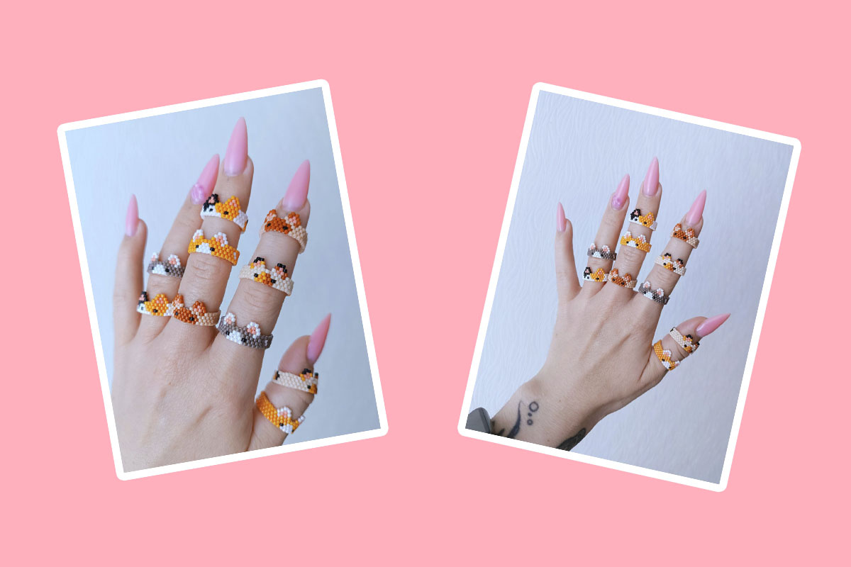 Котята по схемам автора "Бижутерия лапками".