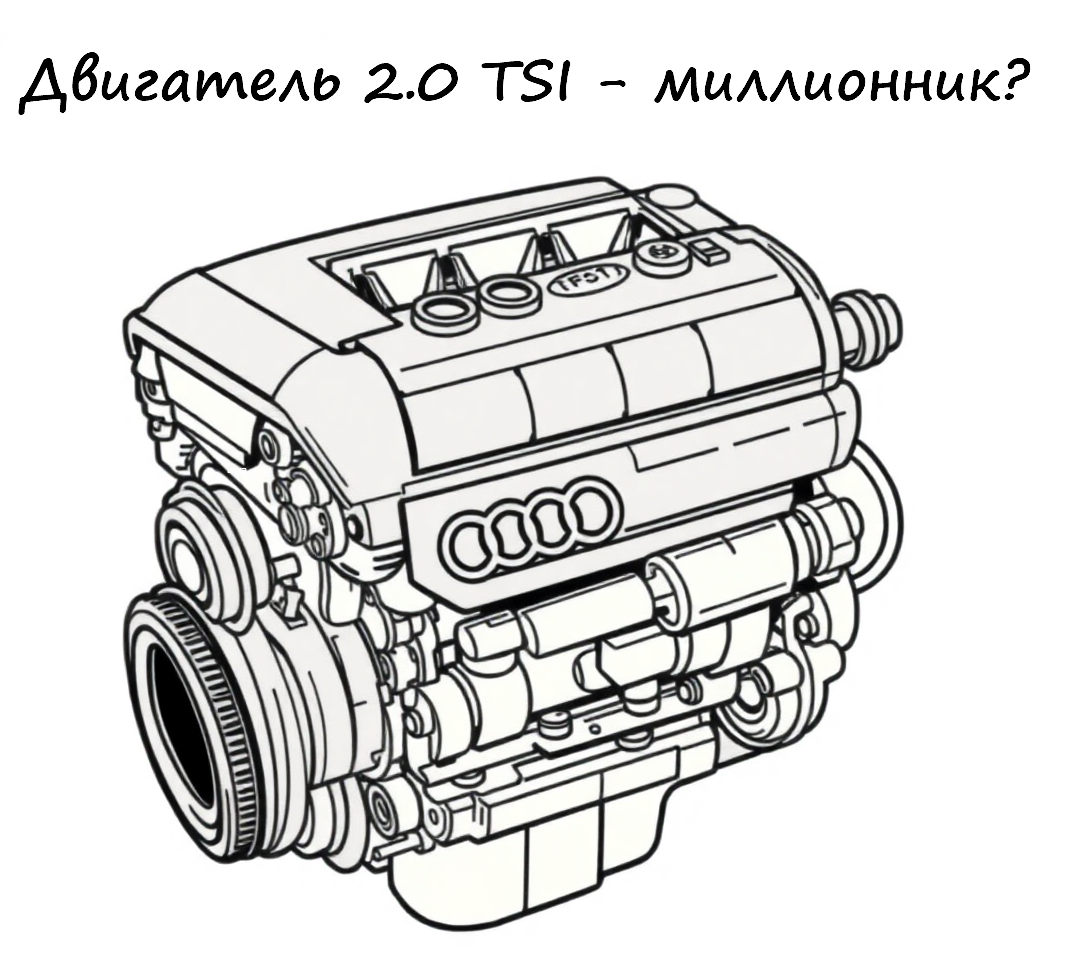                                             Рисунок - Двигатель 2.0 TSI на AUDI