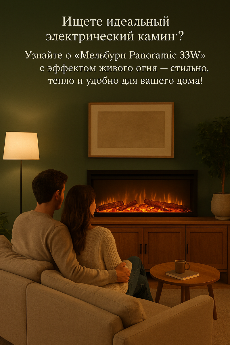    Электрический камин Мельбурн Panoramic 33W: как создать уют в вашем доме и удивить гостей шикарным дизайном Kamin