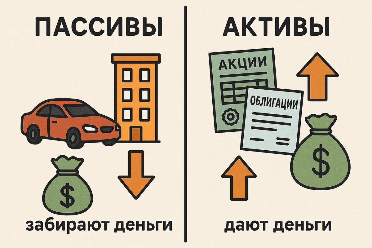 Нам всем в 2025 году следует знать разницу между «активами» и «пассивами» и покупать «активы».