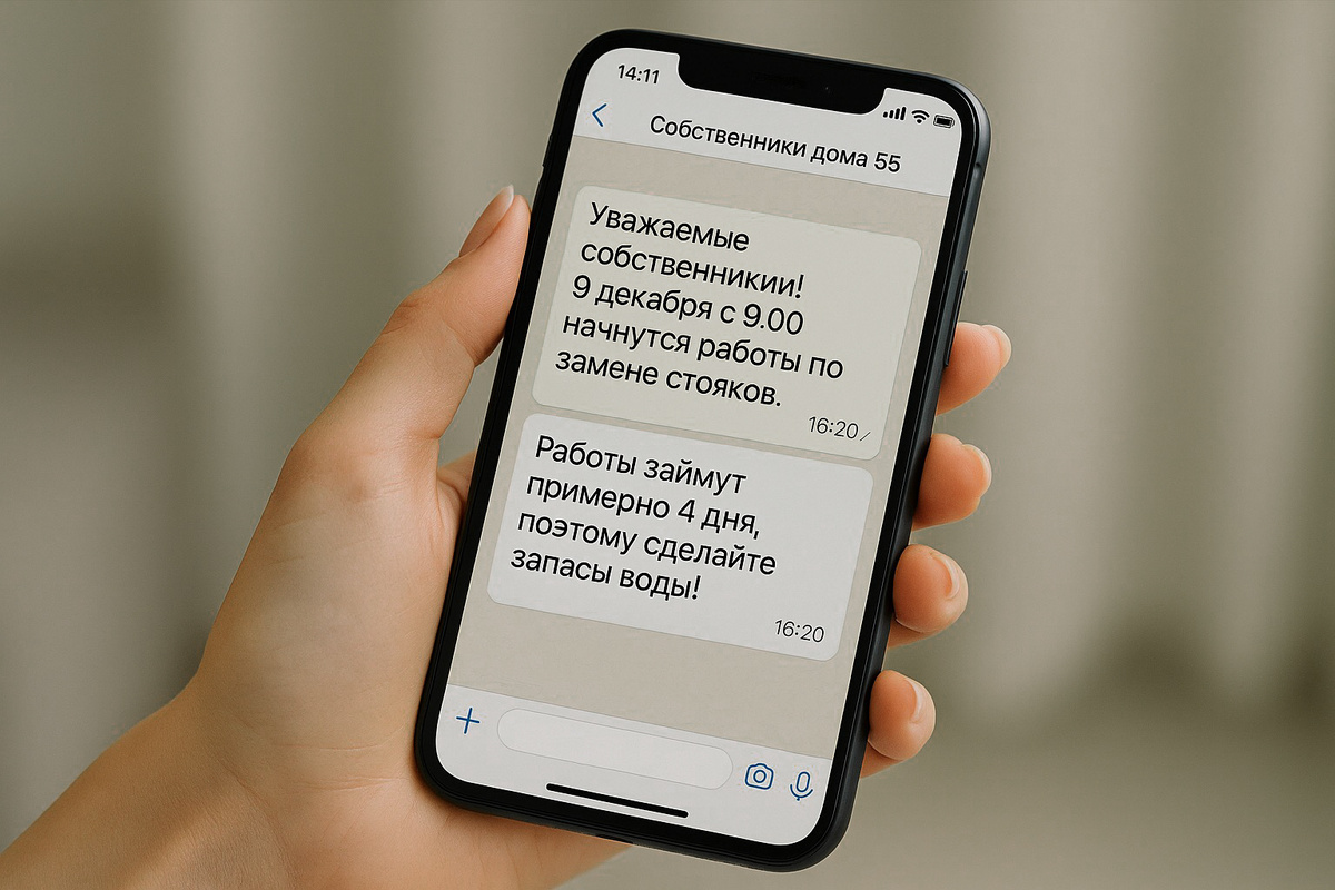 Объявление управляющей компании о замене стояков — неожиданный поворот в ремонте