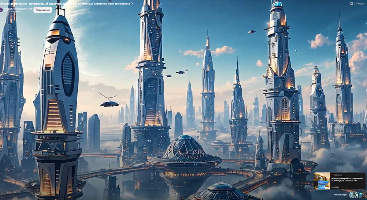 Так нейросеть видит город будущего. А чего - неплохо.