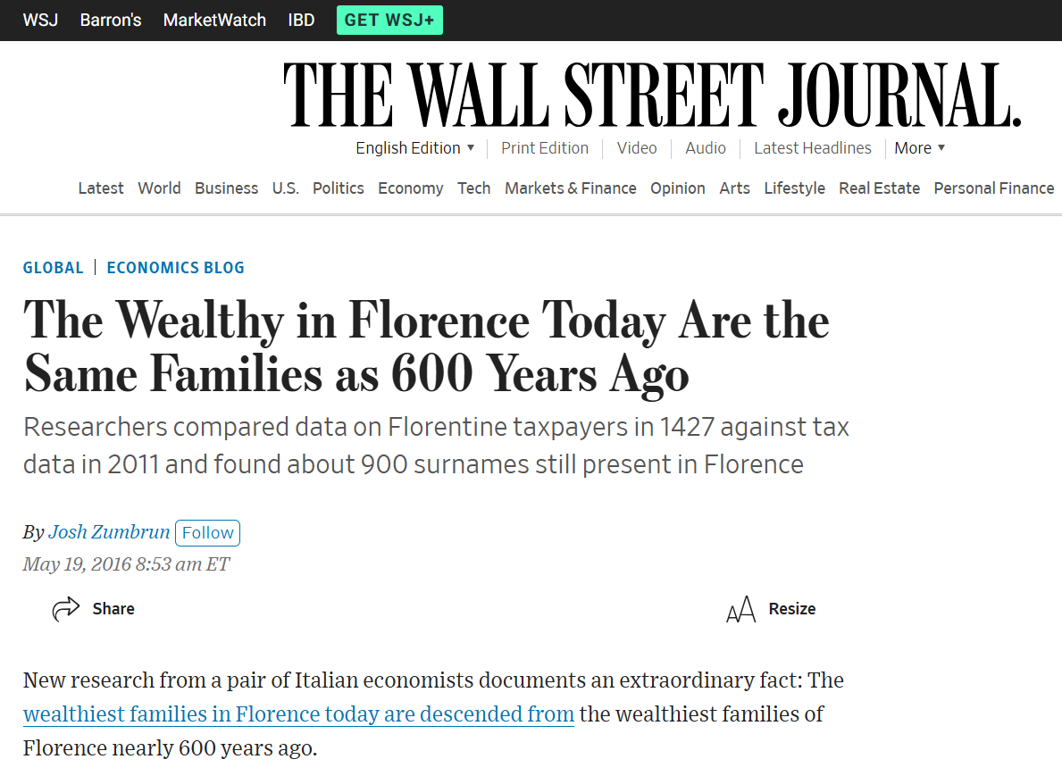 Статья в The Wall Street Journal
