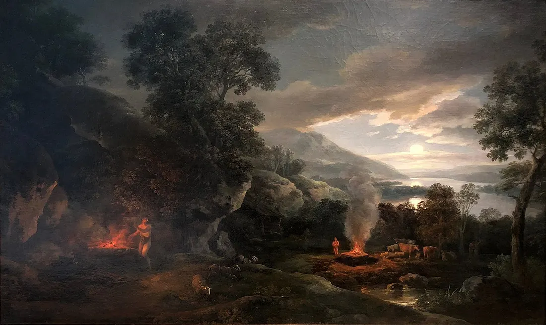 Каин и Авель приносят свои жертвы