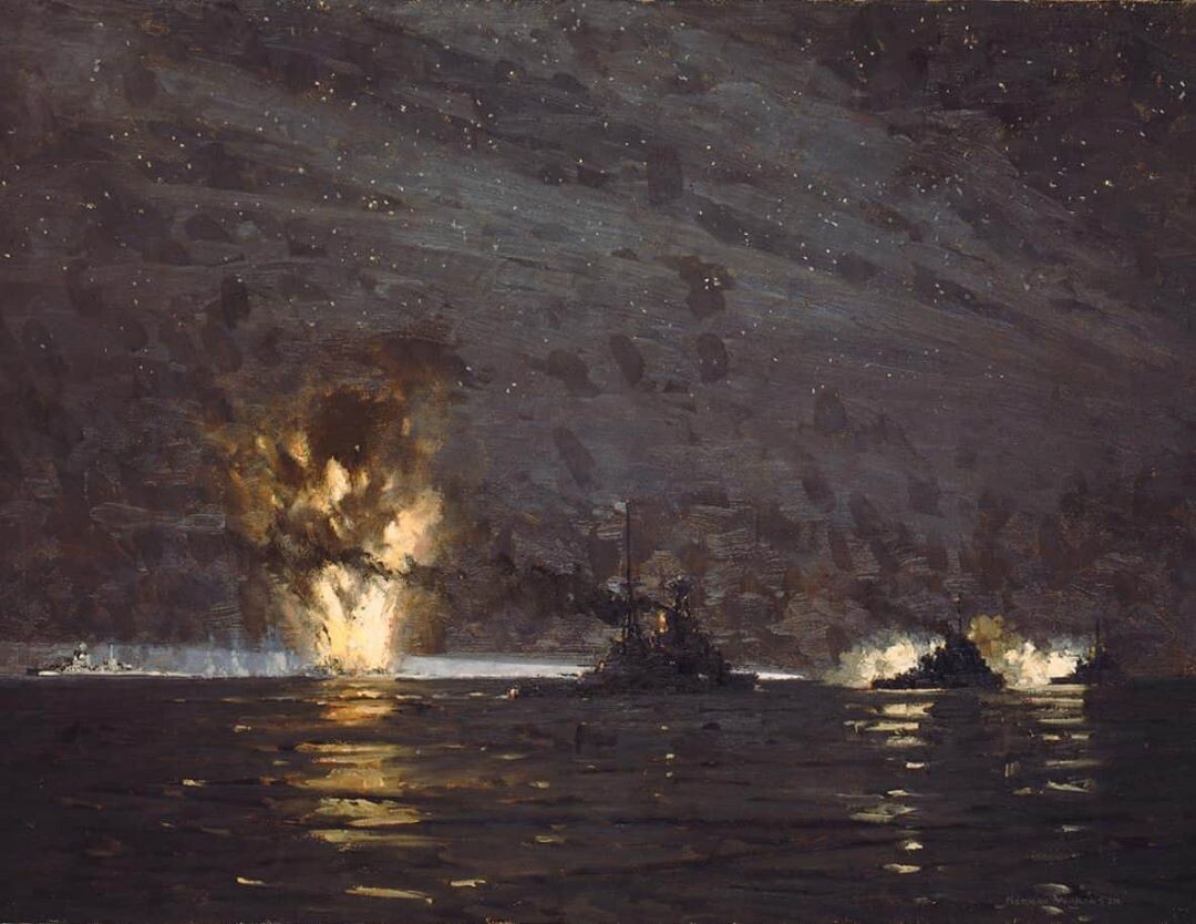 Ночной бой у Матапана, рисунок