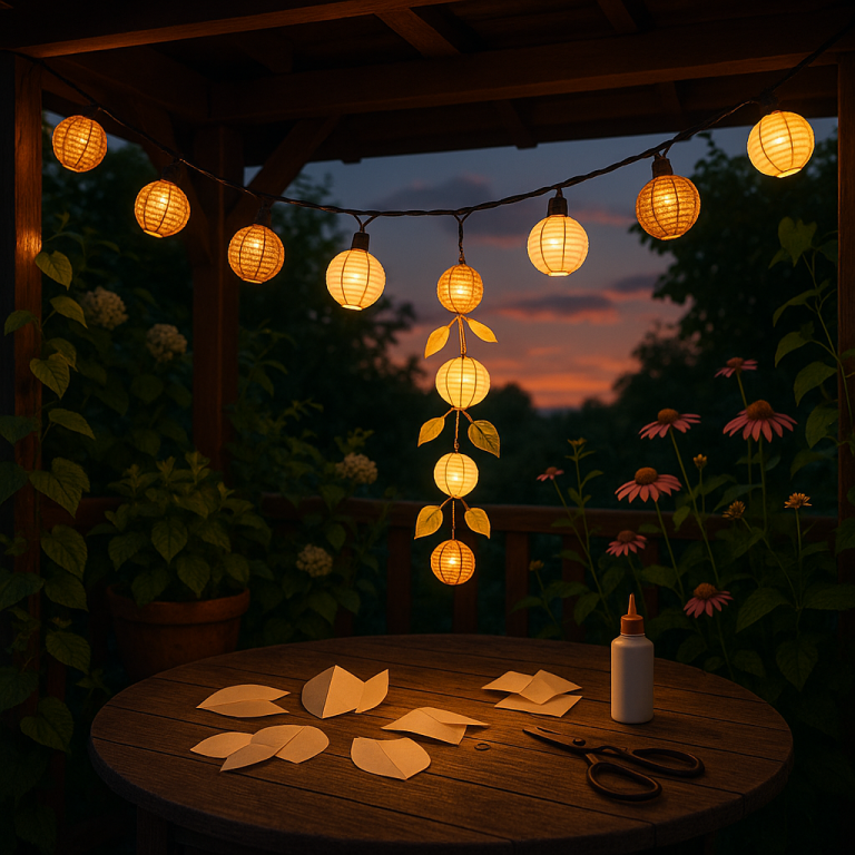    Как создать волшебную гирлянду из ротанга и бумаги и украсить беседку своими руками: пошаговое руководство для уютного вечера Loza