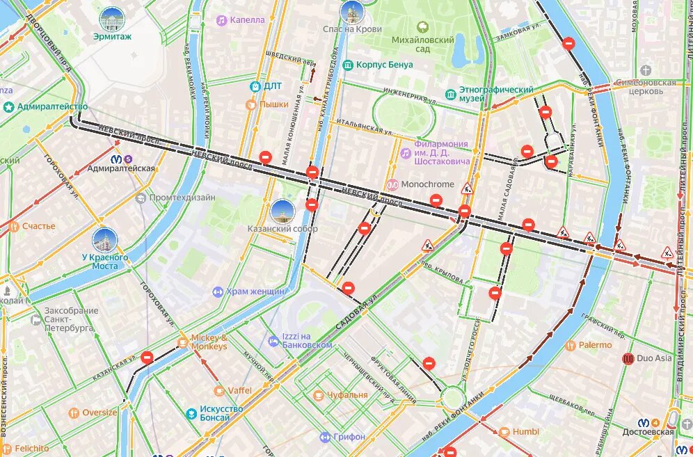    Фото: скрин Яндекс Пробки