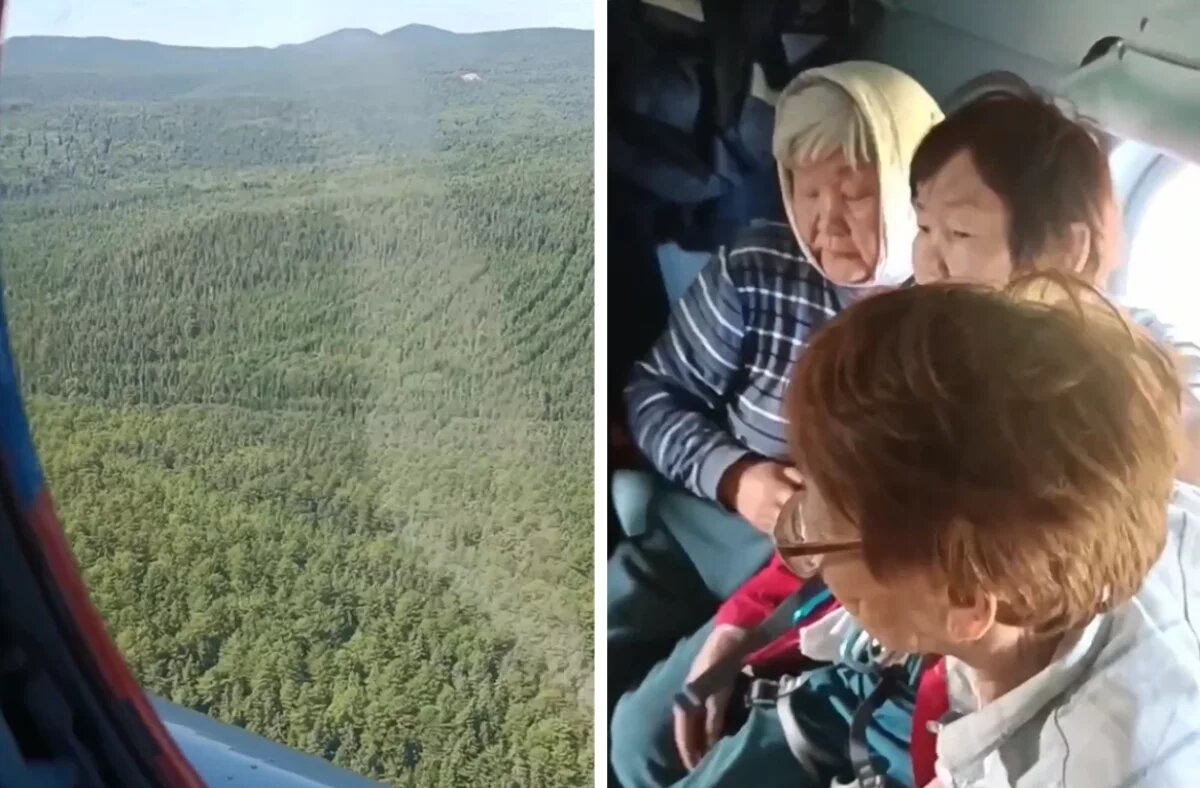    Трёх пожилых женщин, потерявшихся в лесу, нашли хабаровские спасатели