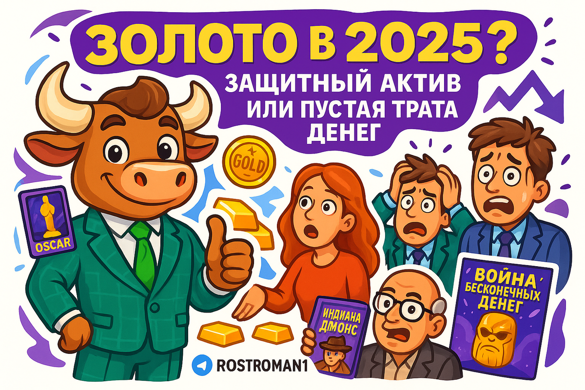    Мой опыт инвестиций в золото: сколько реально защищает портфель в 2025 РоСТ | Роман о Системном Трейдинге