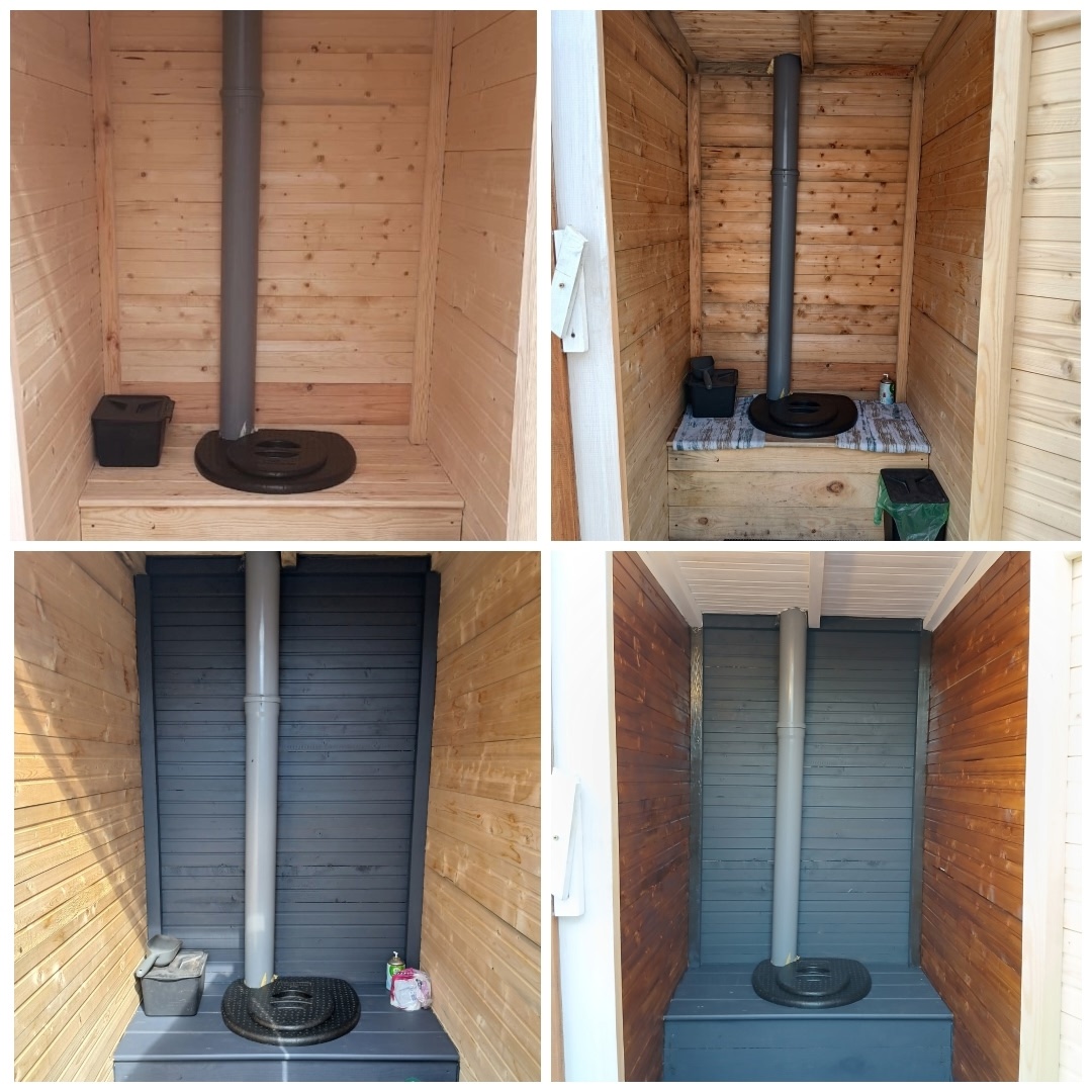 Новый туалет - год спустя - начало покраски - финал. Как будто чего-то не хватает.