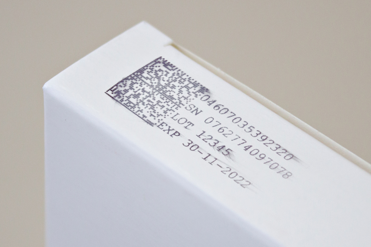 Смазанная маркировка