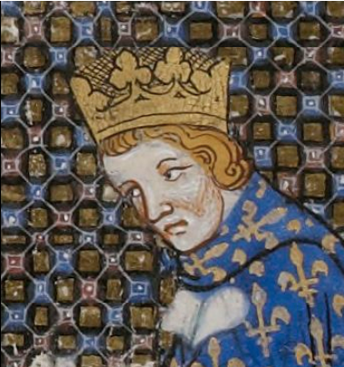 Филипп VI. Миниатюра из «Больших французских хроник», XIV век