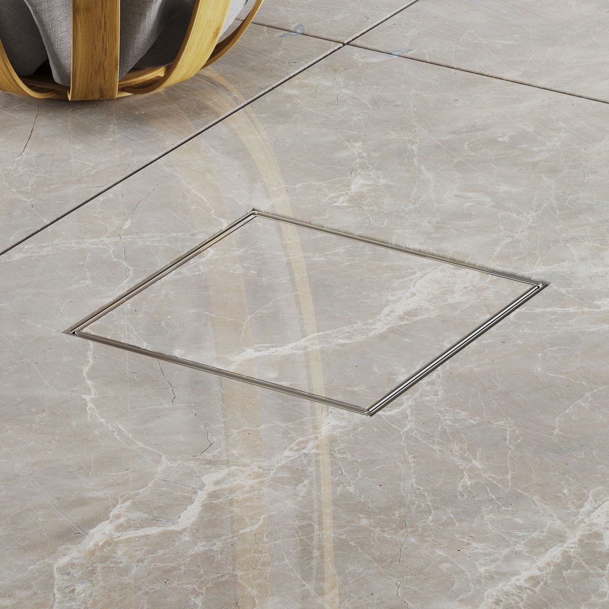 Душевой трап с решеткой под плитку PAINI 150х150 мм, артикул: C1381A