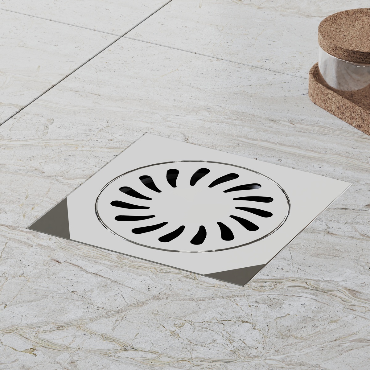 Душевой трап с решеткой PAINI 150х150 мм, артикул: 381E