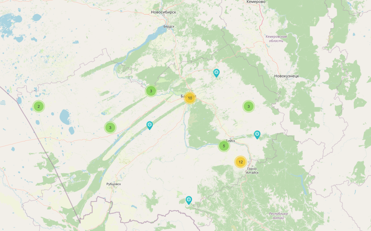 Изображение карты с платными водоемами для рыбалки с сайта zaturizm.ru