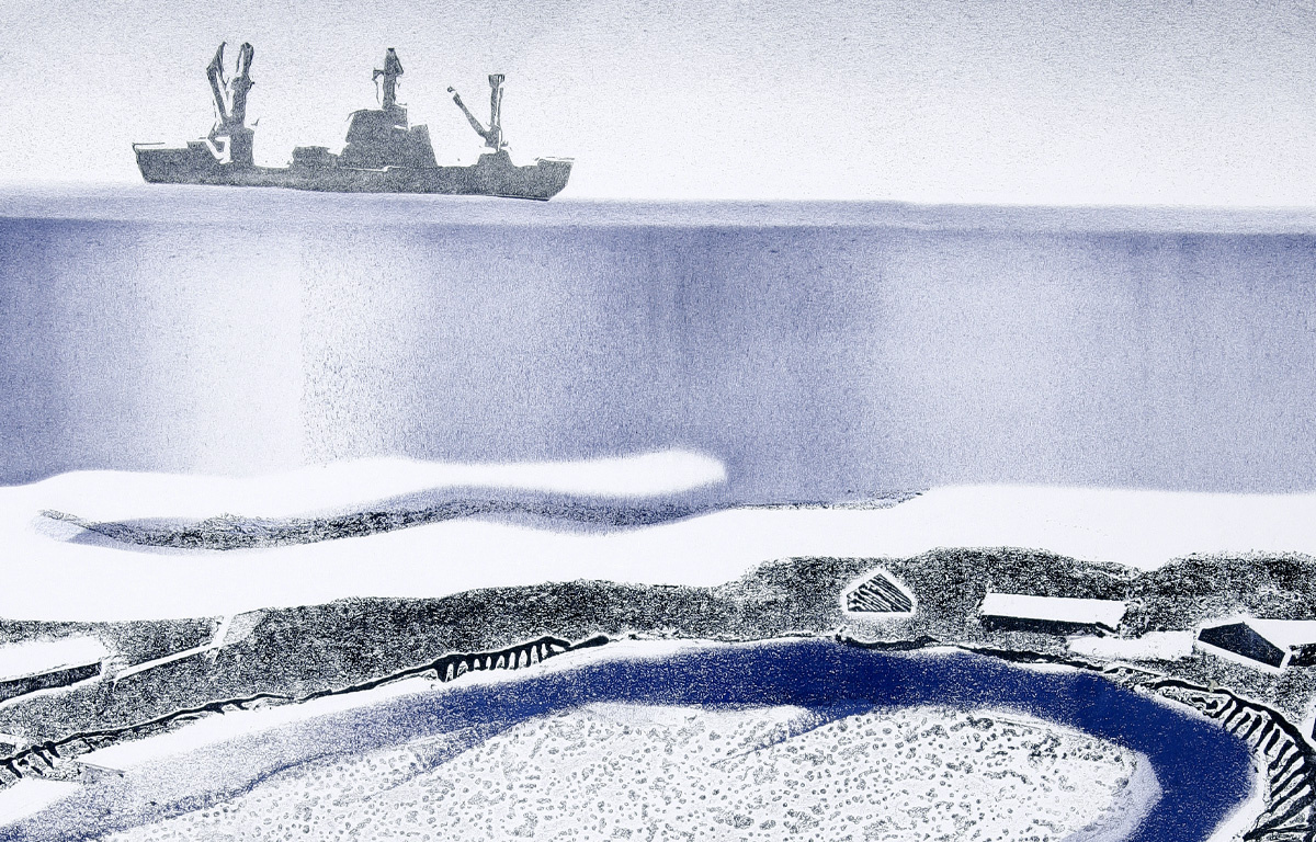 Нелли Фролова. Лист из серии «Покоряя Арктику». 2025