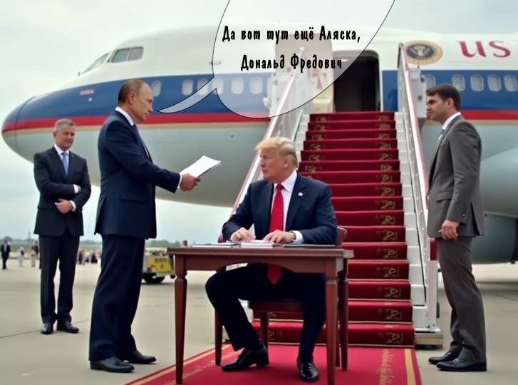 Коллаж-мем от Миры Ка́ртиной "На Аляске об Аляске".