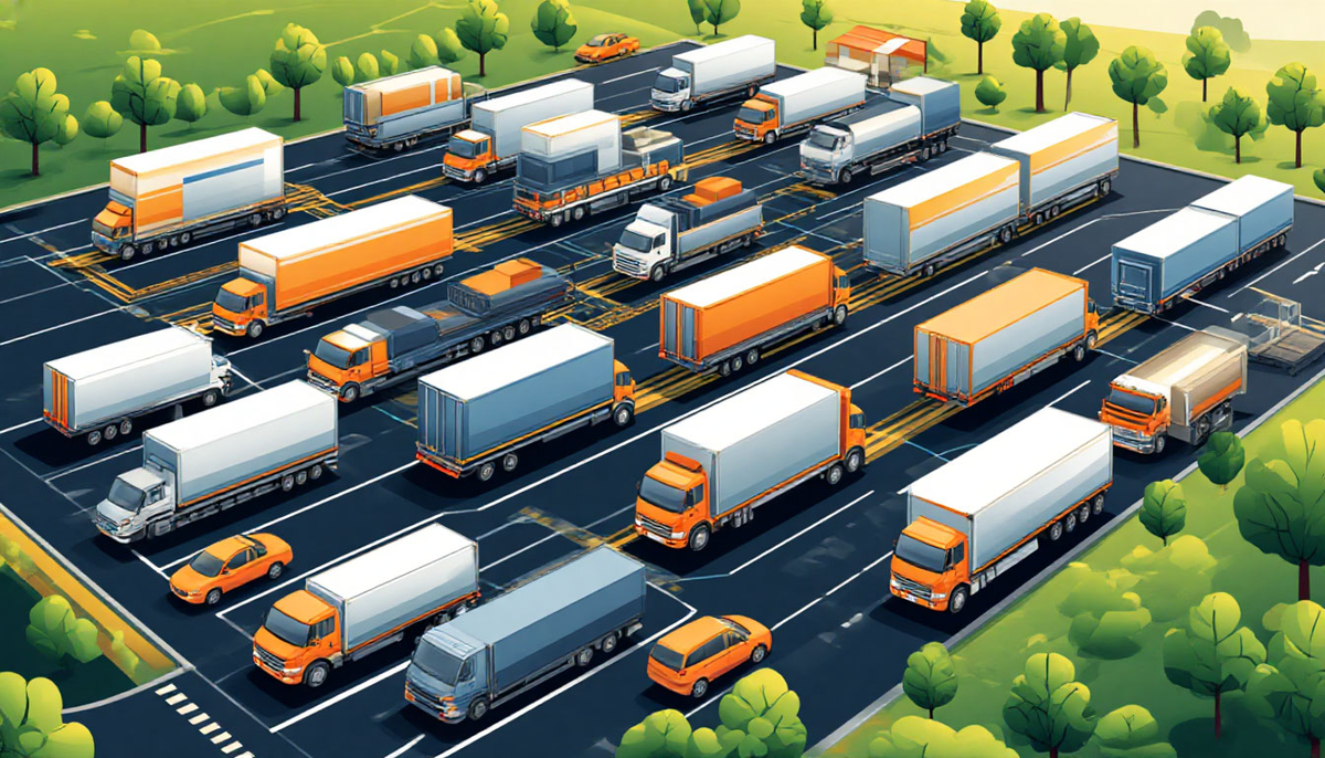 Сложная логистической сети с различными транспортными средствами