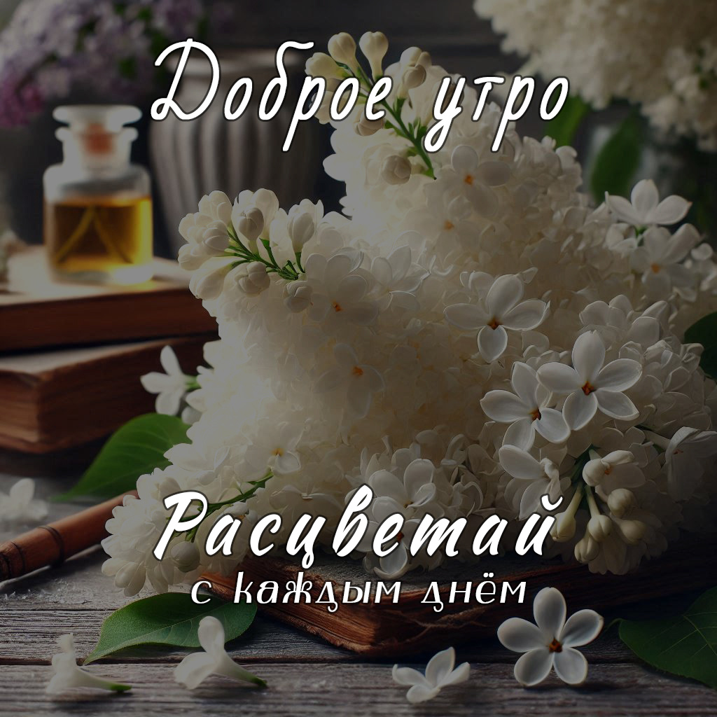 Расцветай с каждым днём, словно нежная белая сирень.