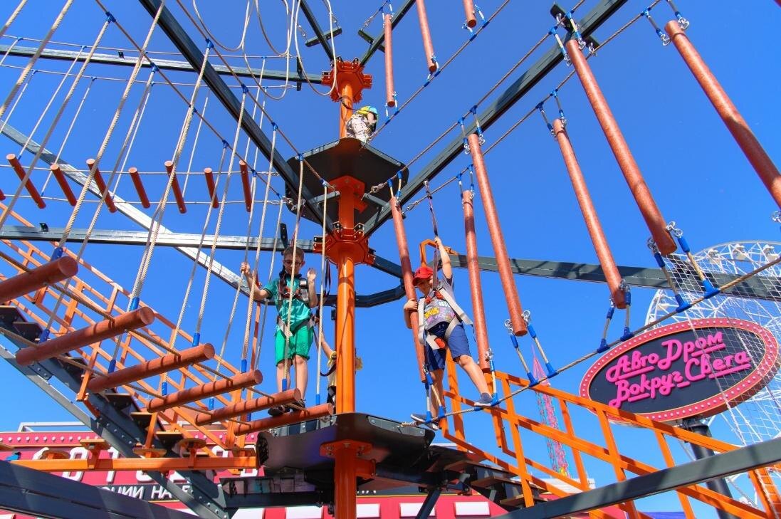 Верёвочный парк с рельсовой страховкой, г. Омск