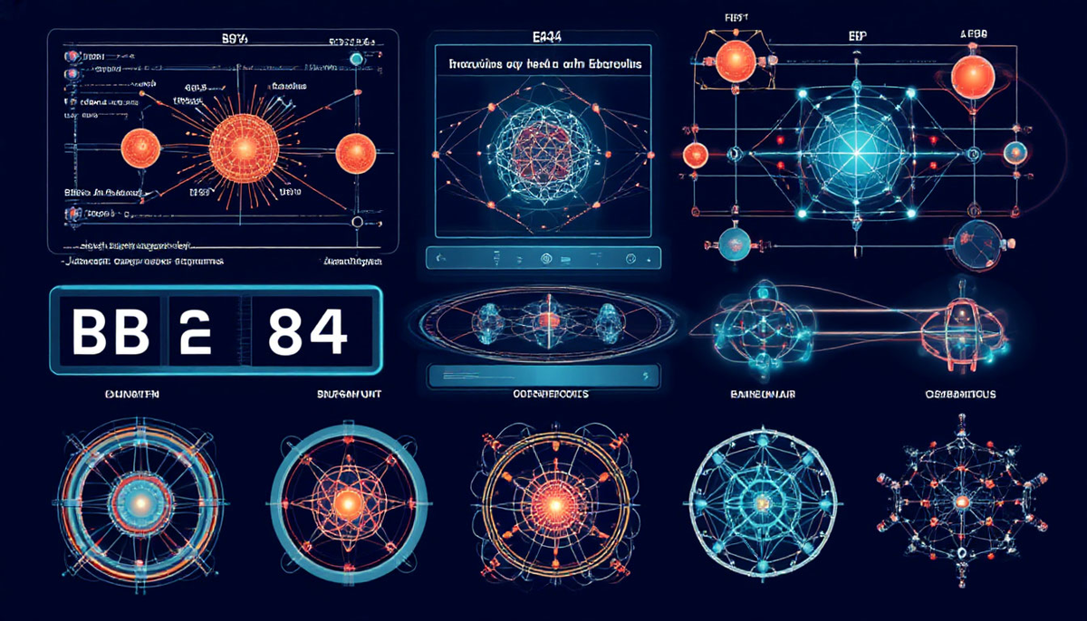 Инфографика с кратким описанием протоколов BB84