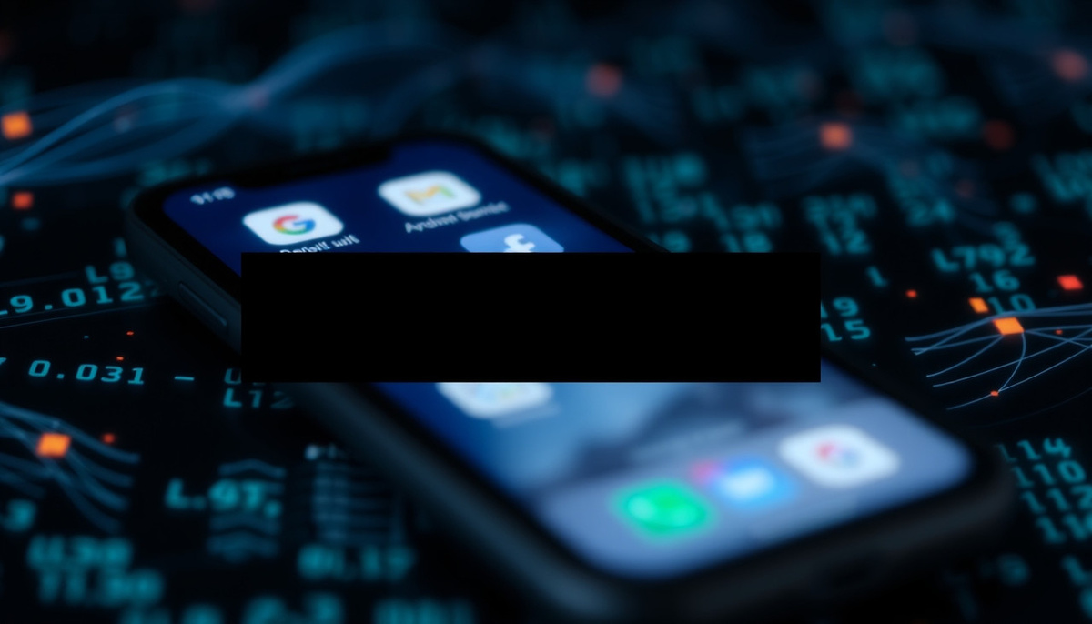    Смартфон с открытыми приложениями, показывающими ограничения фонового трафика.