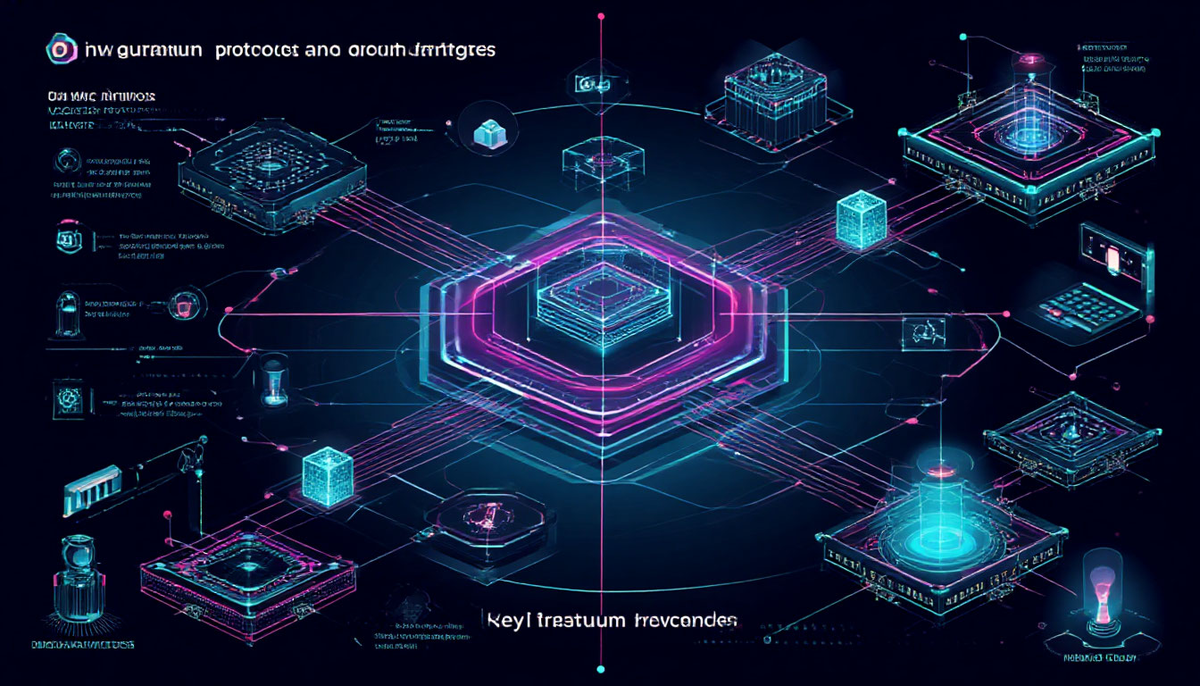 Инфографика с изображением новых квантовых протоколов