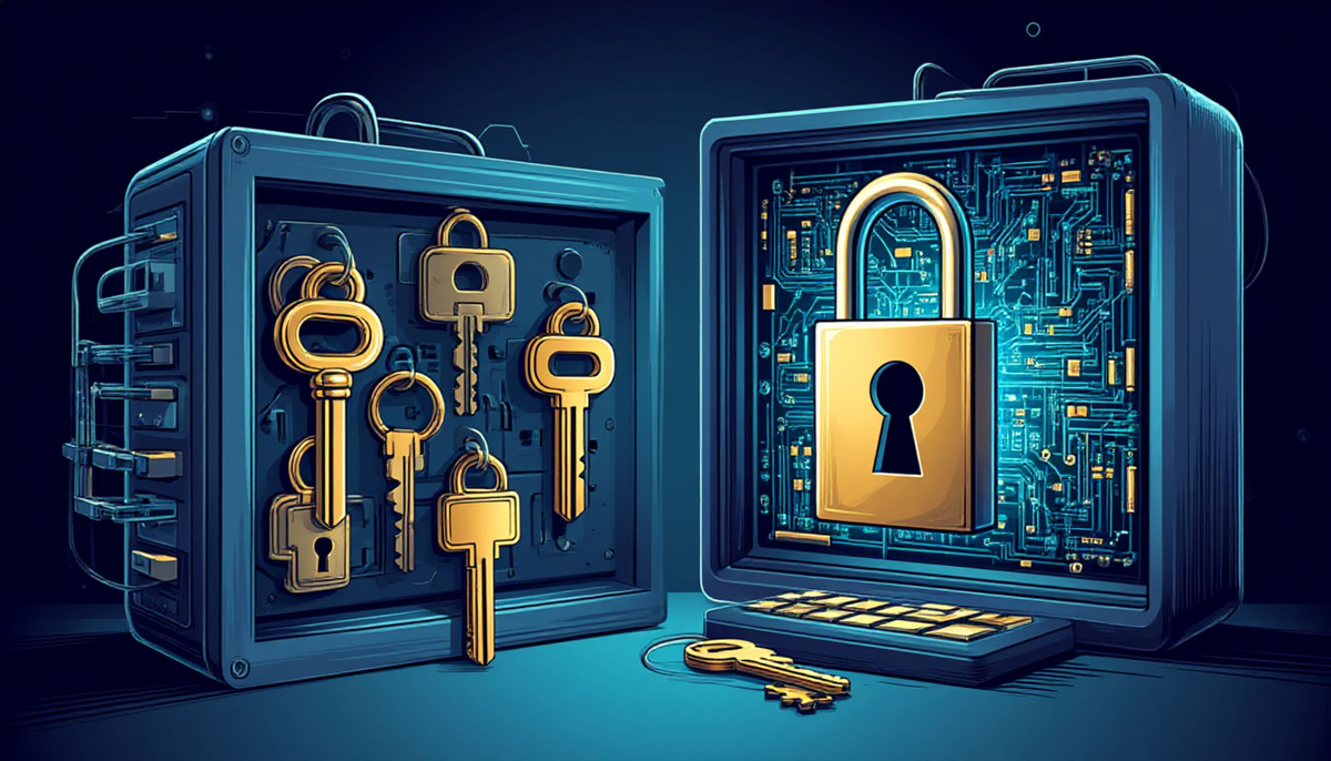 Иллюстрация цифрового замка 