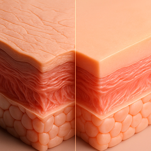 Изменения в кожи при использовании средств с плацентой от La Mente