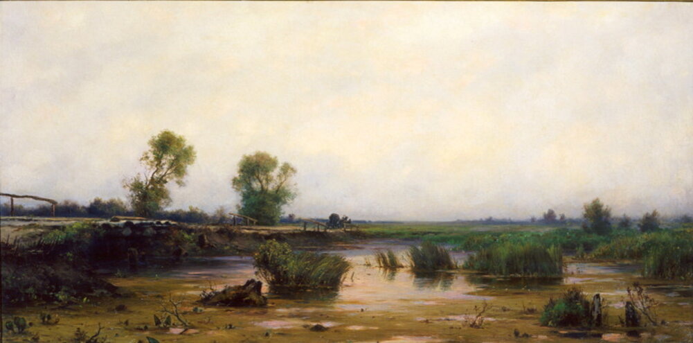 Менк Владимир Карлович, "Пейзаж с болотом", 1889 год.