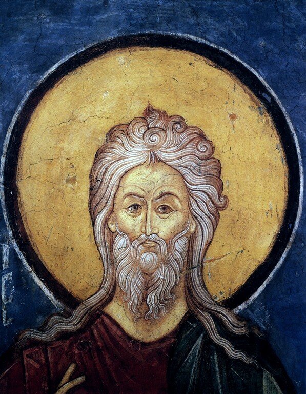 Праотец Адам. 17 в. Фреска собора княгинина монастыря. Владимир.