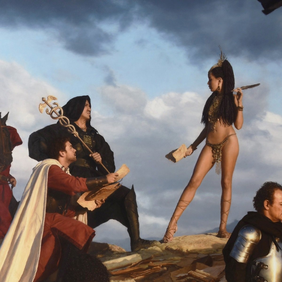 ФРАГМЕНТ КАРТИНЫ ОТ  ГЕННАДИЯ УЛЫБИНА " ДНЕВНИК ВСАДНИКОВ АПОКАЛИПСИСА " ХОЛСТ / МАСЛО