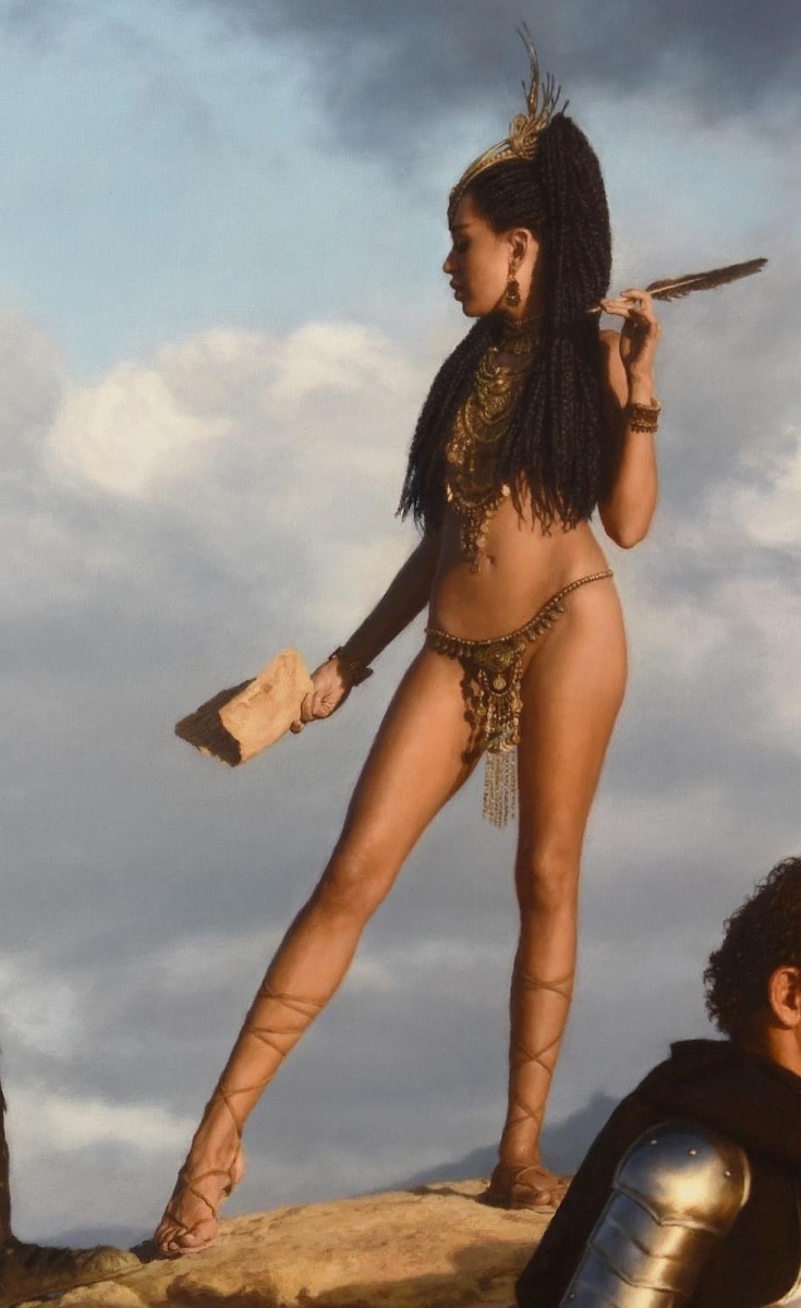 ФРАГМЕНТ КАРТИНЫ ОТ  ГЕННАДИЯ УЛЫБИНА " ДНЕВНИК ВСАДНИКОВ АПОКАЛИПСИСА " ХОЛСТ / МАСЛО