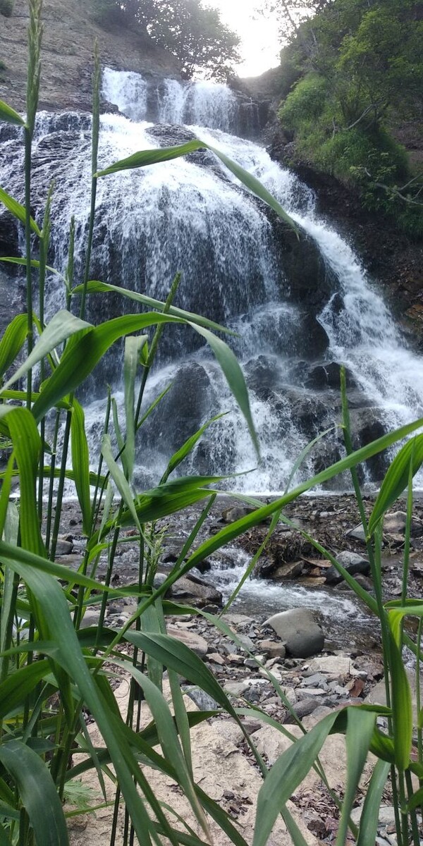 Мощный красавец - угледарский водопад (первый)