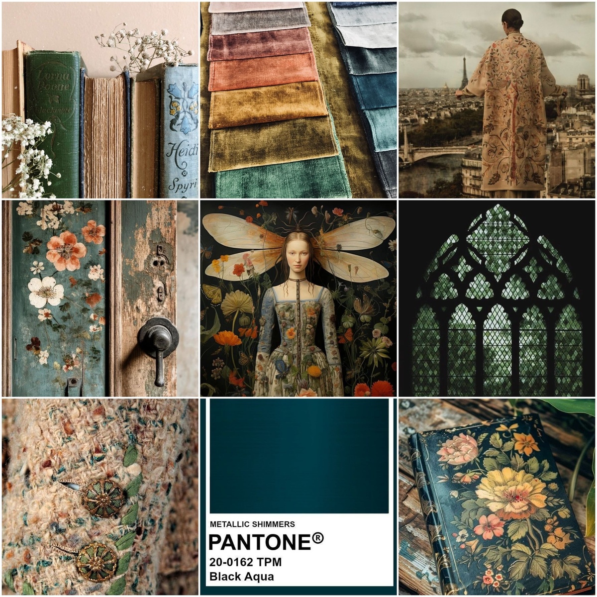 1. Зелёные оттенки Soft Summer. Иллюстрации из открытых источников, коллажи авторские.