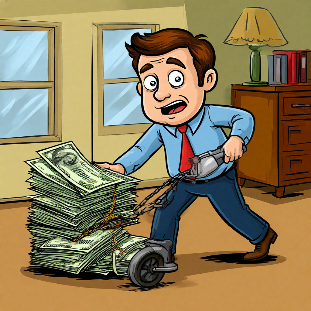 Шедеврум так видит неподъемный кредит)