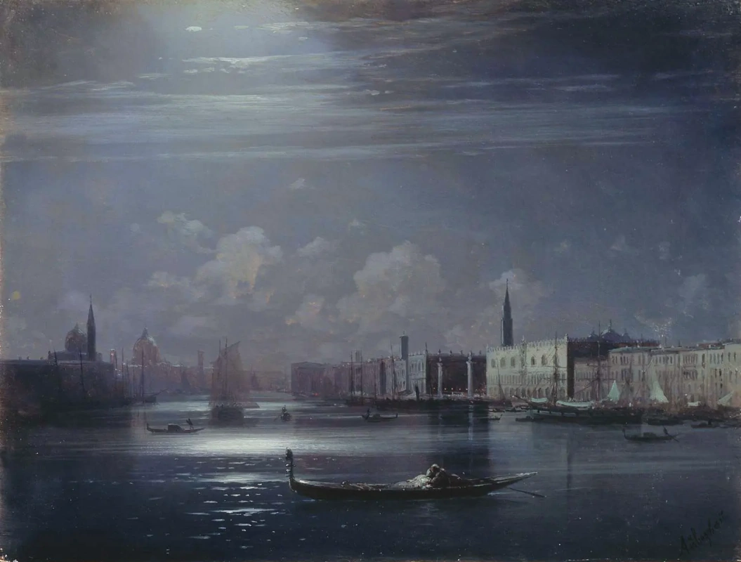 Иван Айвазовский. Ночной пейзаж. Венеция. 1860-е