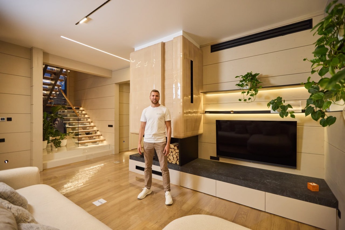 1.Дровяной камин с угловой двусторонней топкой Астов П2C 6057