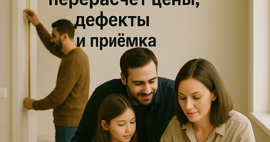 Частые вопросы дольщиков: перерасчёт цены, дефекты и приёмка квартиры