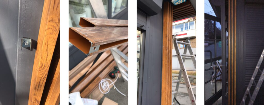 Оцинкованный реечный фасад скрытого крепления