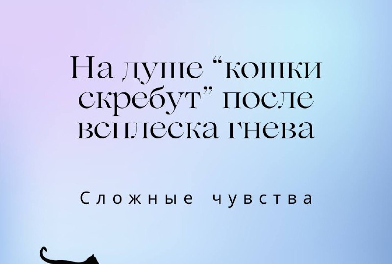 Почему после «праведного гнева» на душе скребут кошки?