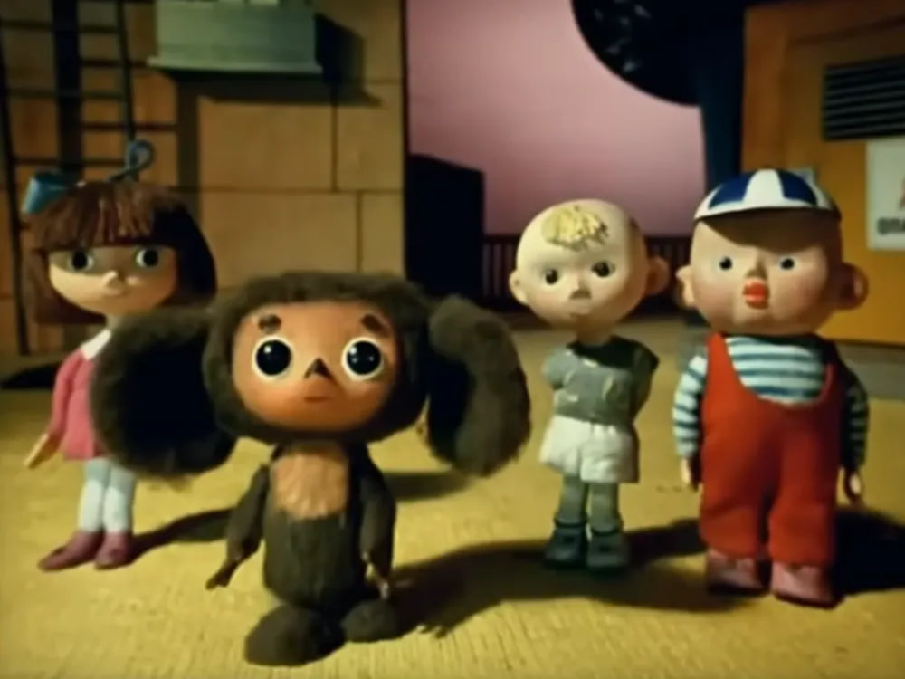 Кадр из мультипликационного фильма Романа Качанова «Крокодил Гена» (1969)