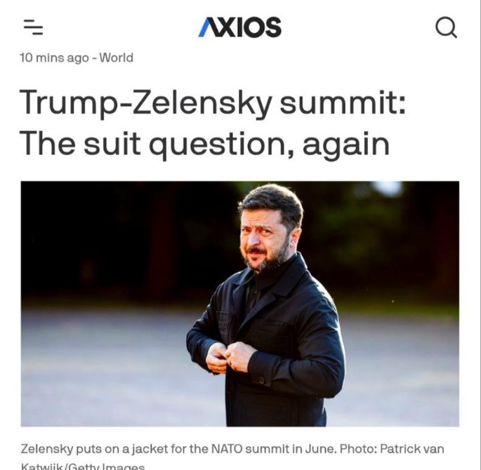 Сам факт обсуждения внешнего вида политика - это уже унизительно. Формулировка: он будет в том же пиджаке - вдвойне!