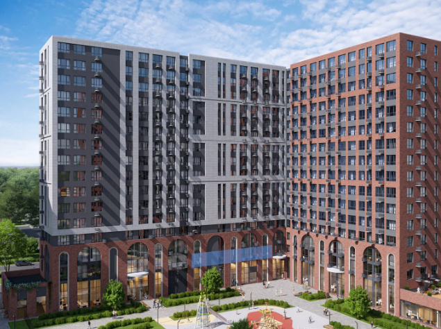 Расположение квартиры в доме выделено синим маркером